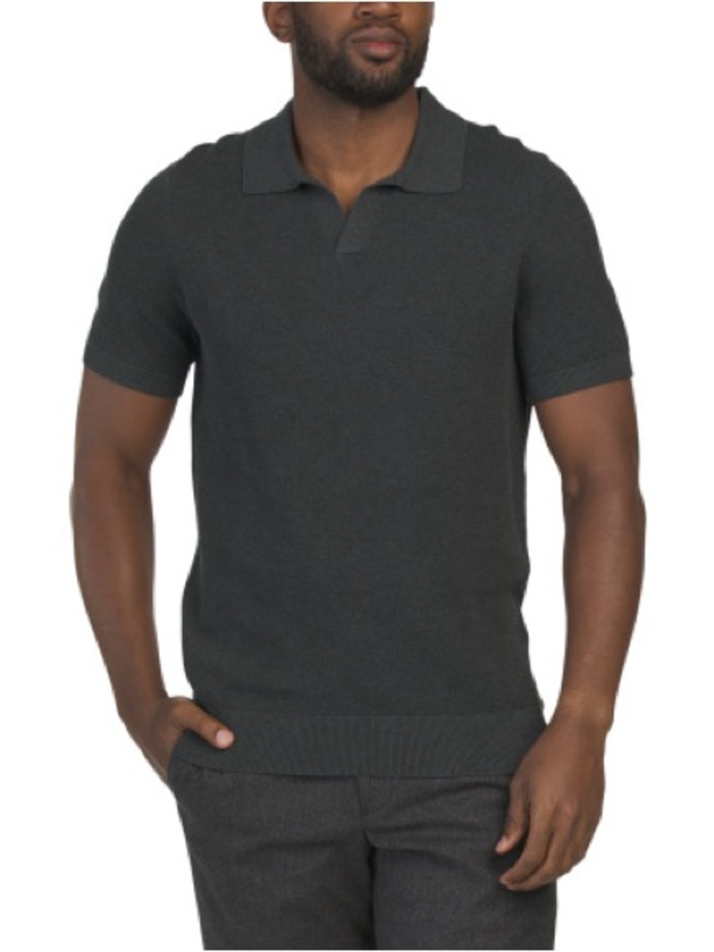 Brooks Brothers Short-Sleeve Polo in Charcoal Gray